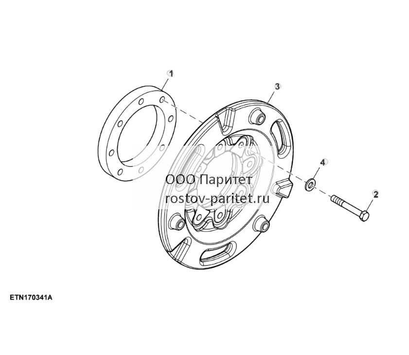 Детали крепления заднего колесного груза, с проставкой колеса 38 mm, с болтами, диаметр окружности болтов 275 mm - ST885148 121.jpg